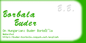 borbala buder business card